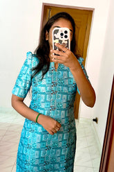 Raw silk kurti