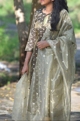 Tissue silk kurti with dupatta