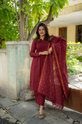 Scarlet Aura Cotton 3 piece suit
