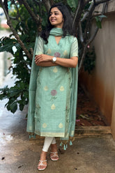 Tissue silk kurti and dupatta