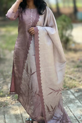 Tissue silk kurti with dupatta