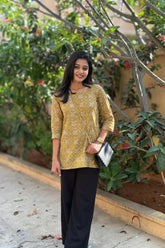 Yellow Short Kurti