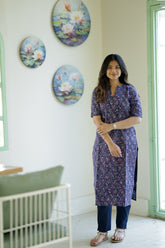 Blue Cotton KurtaSet
