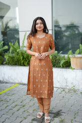 Rustic Fern- Roman Silk Kurti