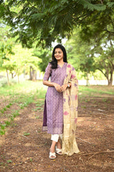 Wild Lavender Kurti and dupatta