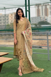 Tissue Silk kurti with Dupatta