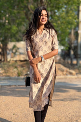 Tussar silk kurti