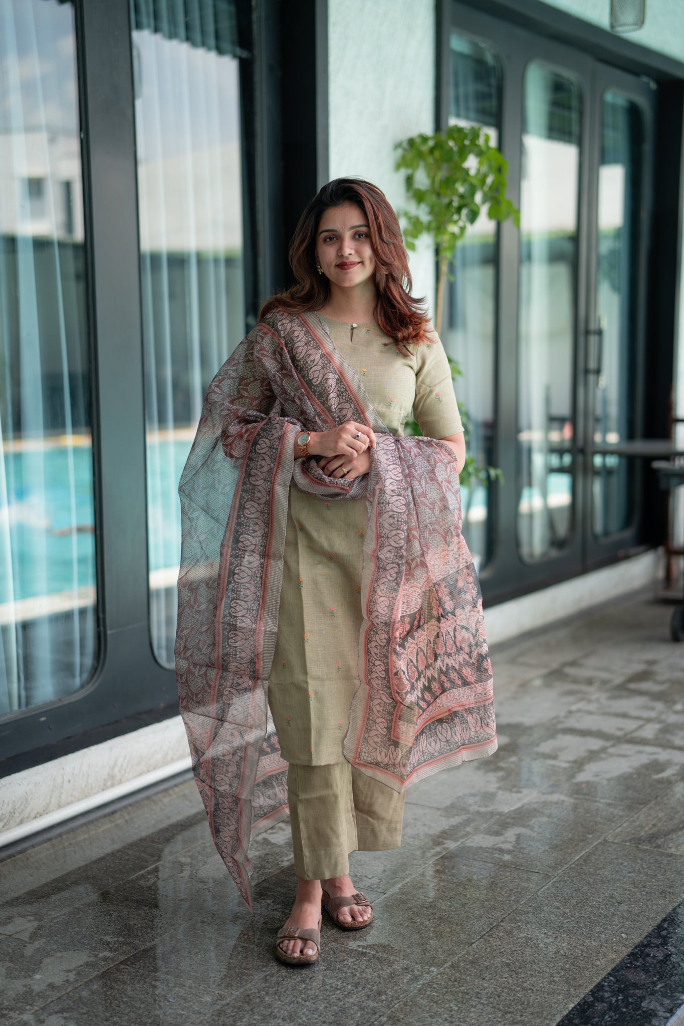 Earthy Serenity Linen 3 piece suit
