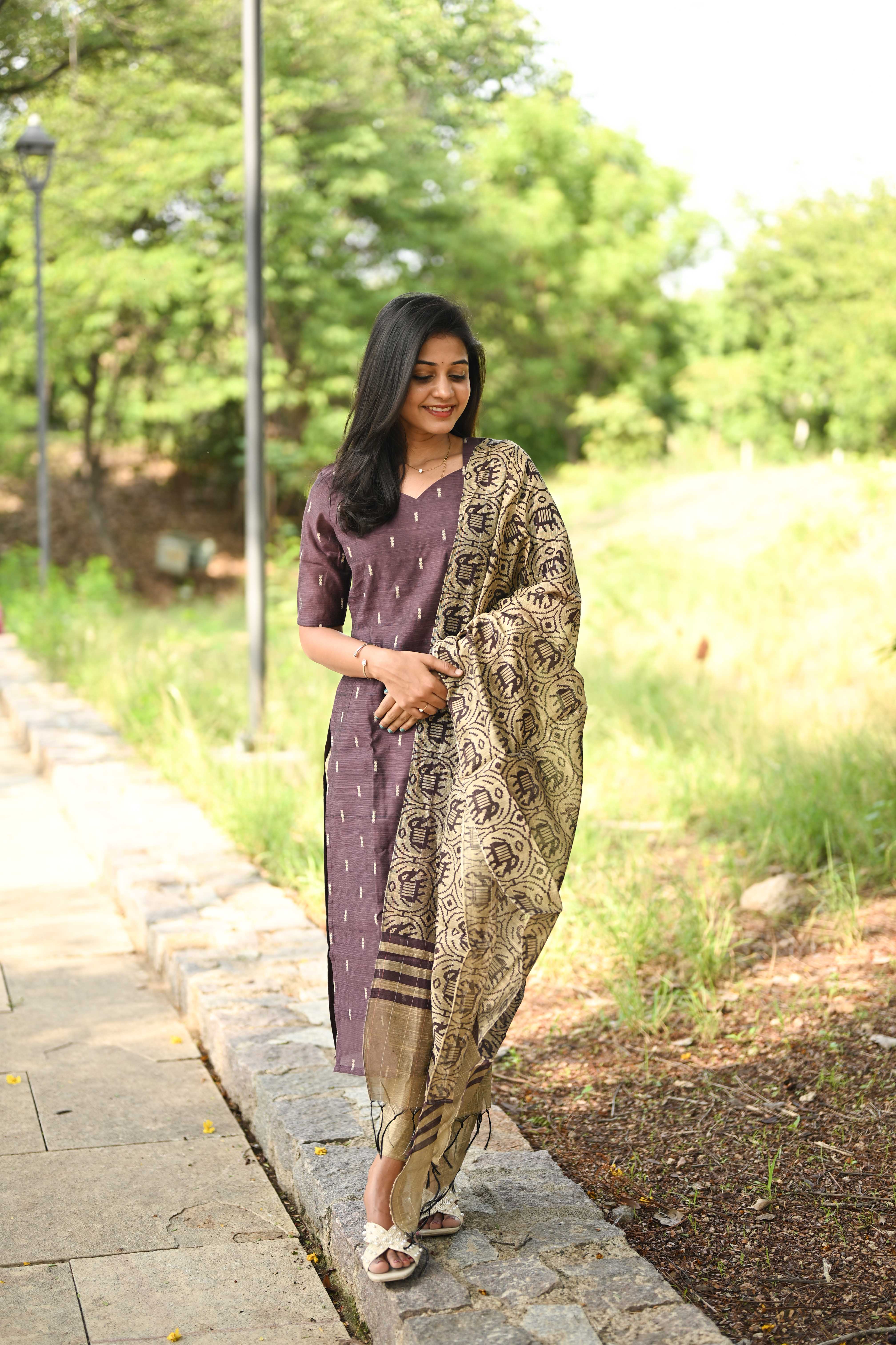 Vintage Plum Rawsilk 3 piece suit