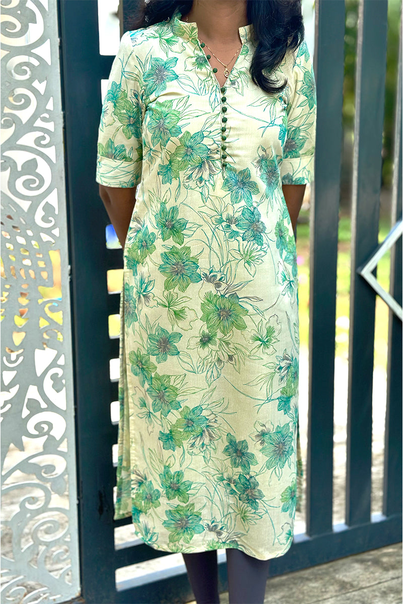 Muslin floral kurti