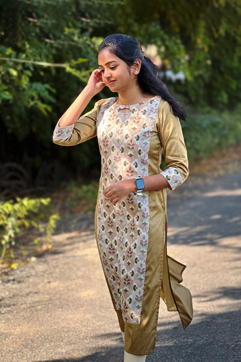 Fallow Raw silk kurti