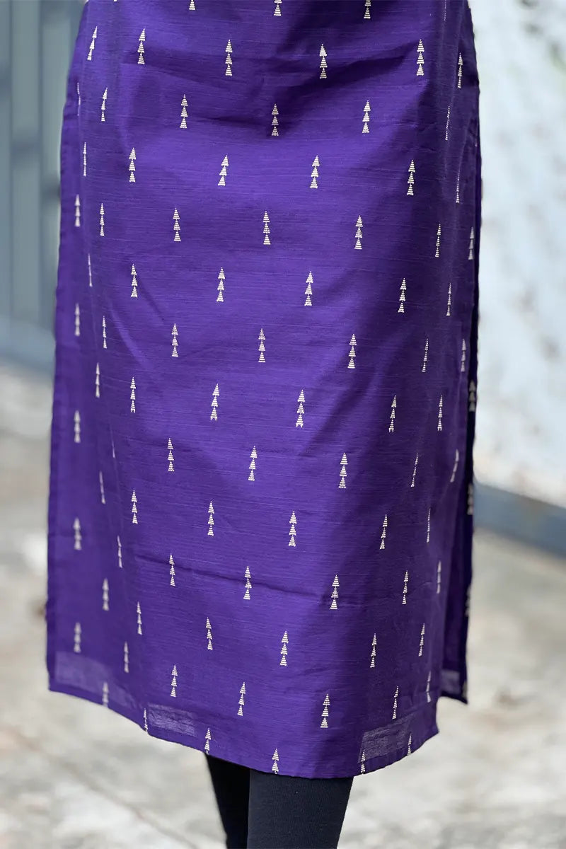 Raw silk kurti