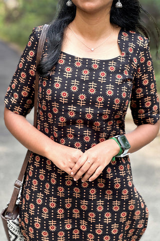 Black cotton kurti