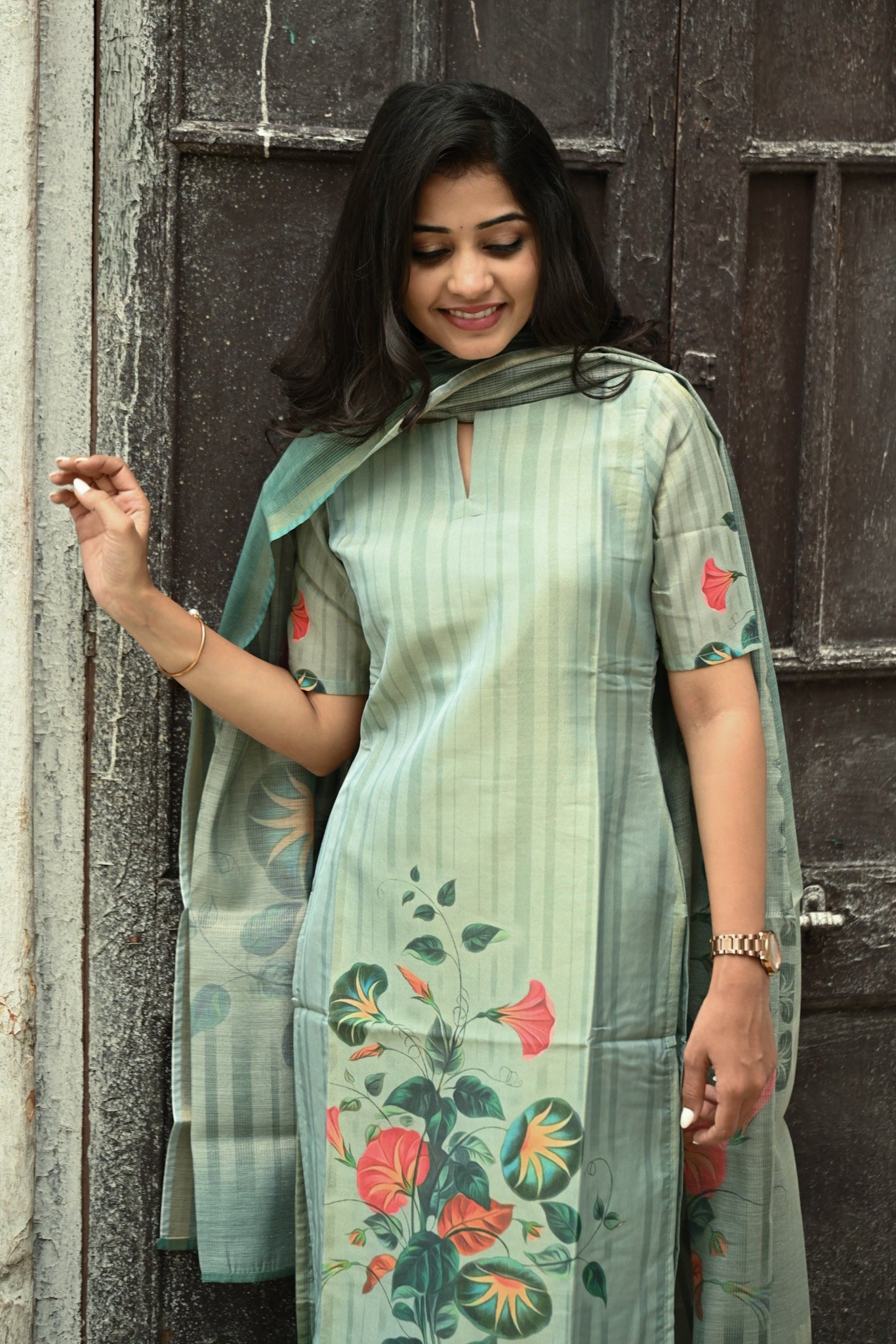 Serene Floral kurti and dupatta