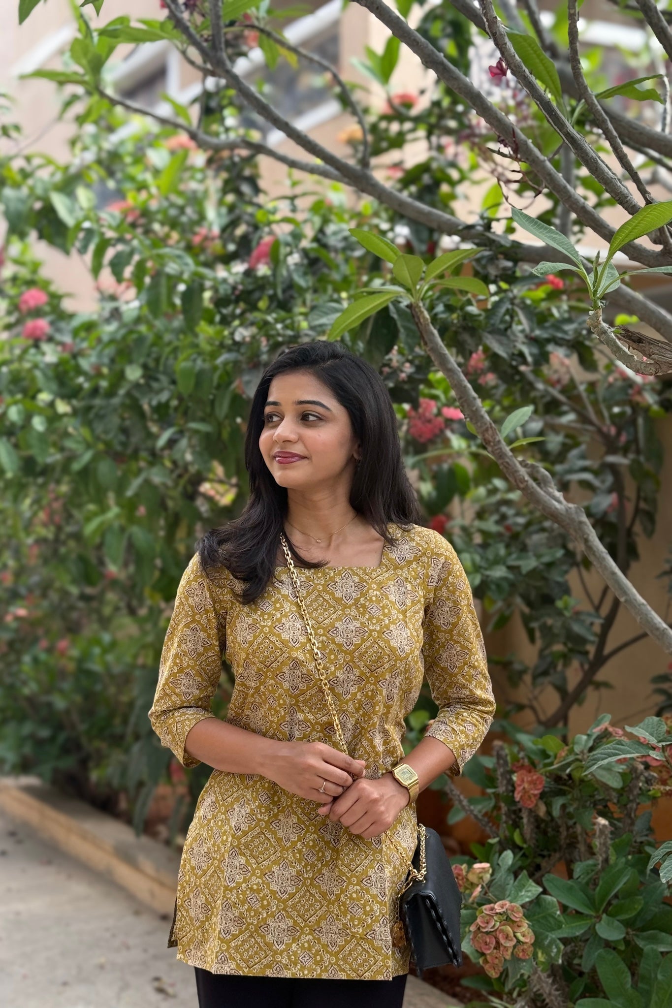Yellow Short Kurti