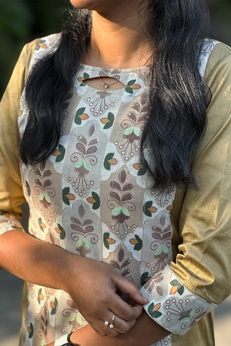 Fallow Raw silk kurti