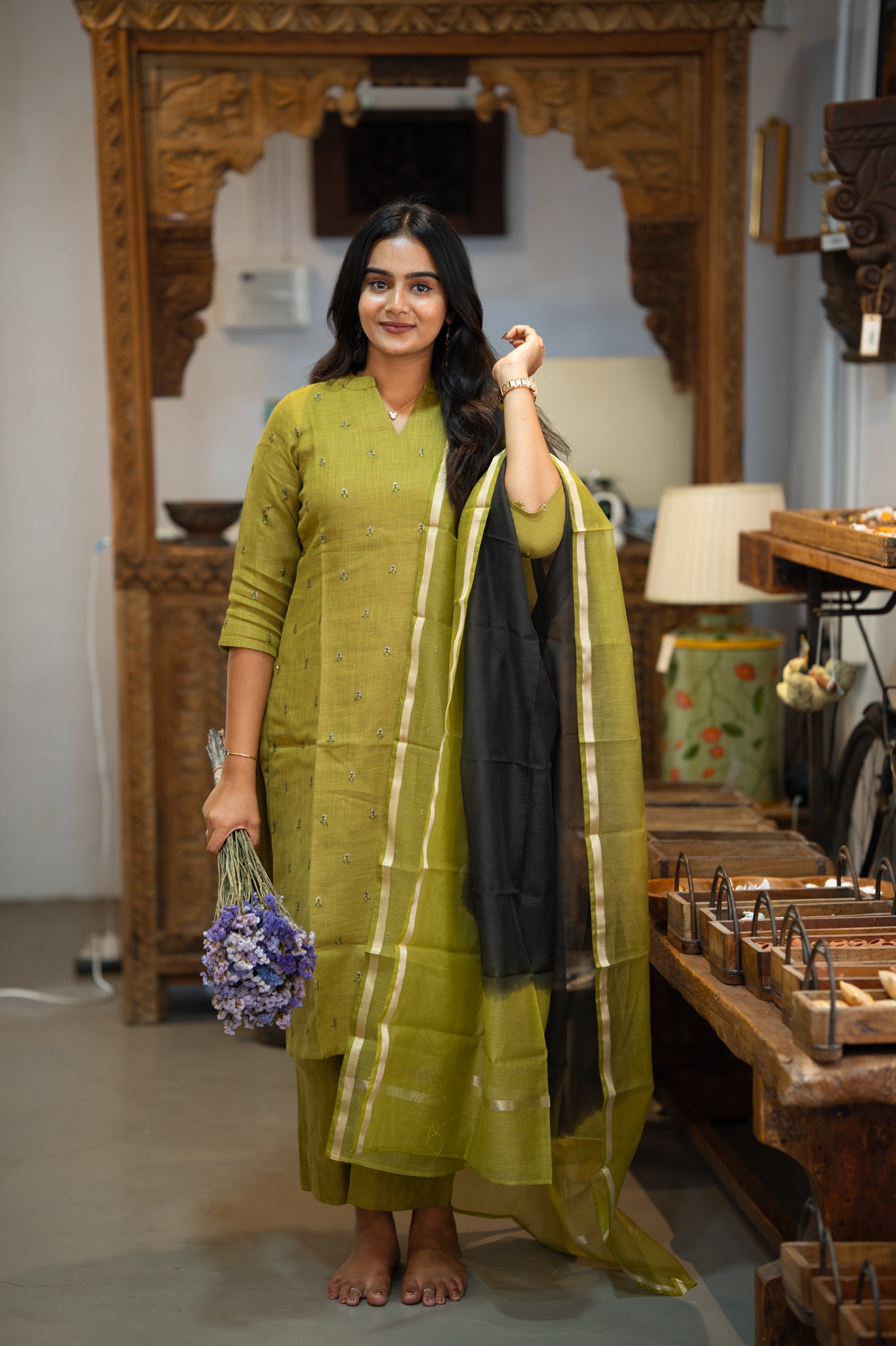 Autumn Mustard linen 3 piece suit