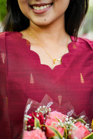 Raw silk kurta set