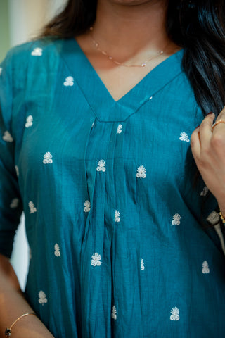 Peacock Haze A-Line Kurtaset