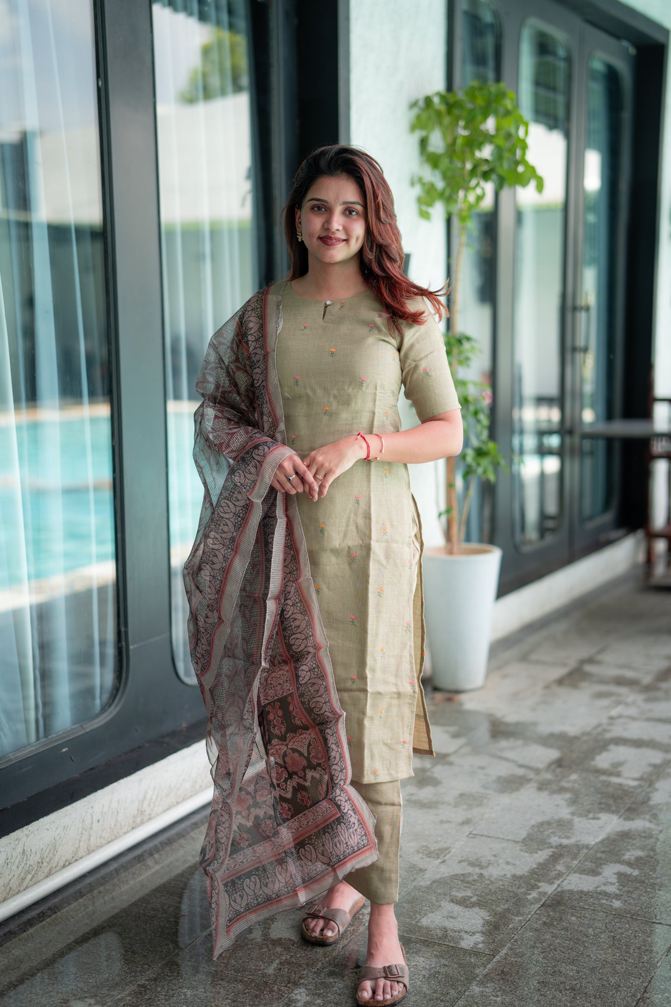 Earthy Serenity Linen 3 piece suit