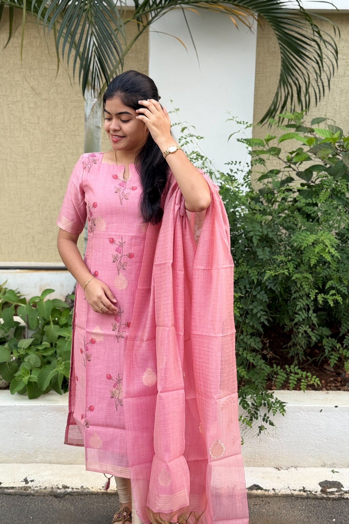 Tissue Silk Kurti and dupatta