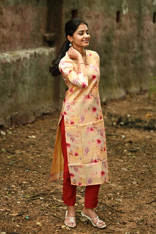 Tussar silk kurti