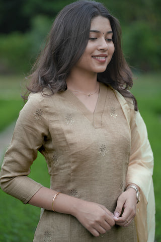 Charvi linen 3 piece suit