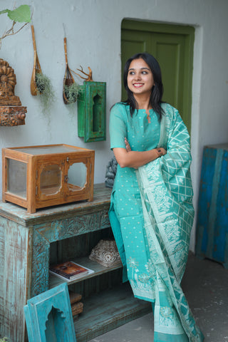 Mayuri jamdhani weave 3 piece suit