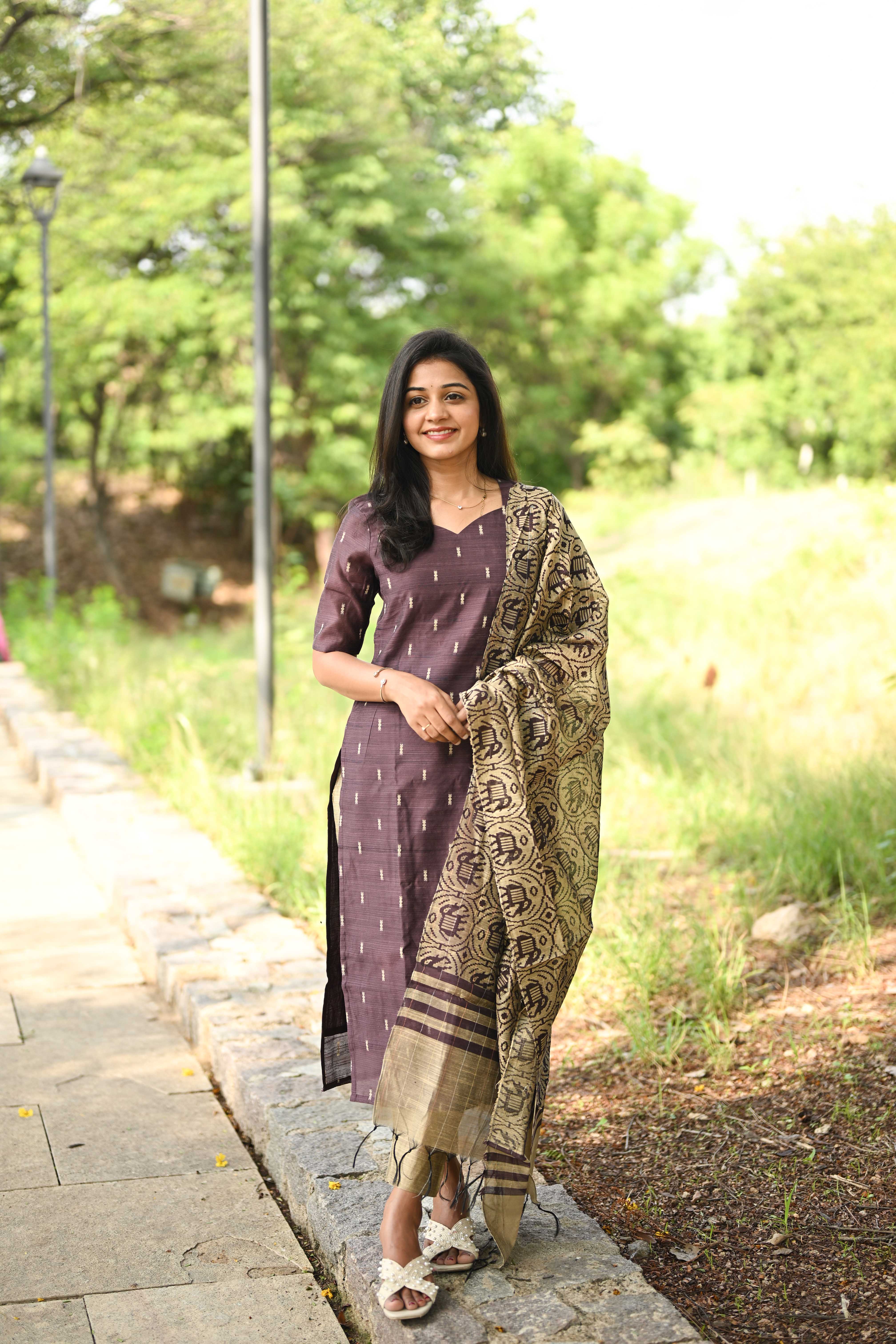 Vintage Plum Rawsilk 3 piece suit