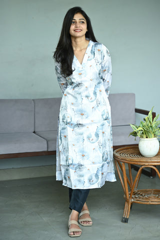 Cotton Satin kurti