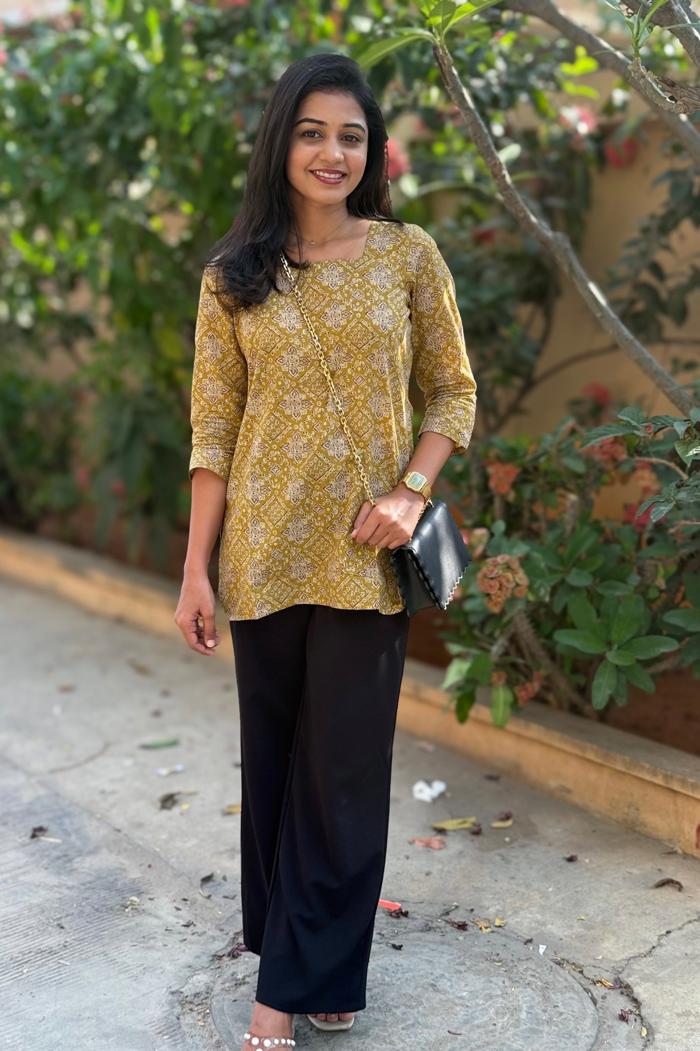 Yellow Short Kurti