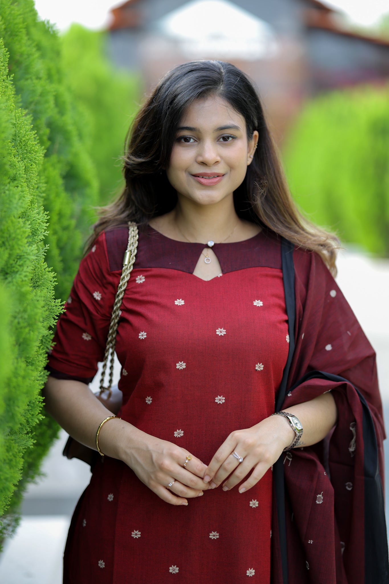 Crimson Noir Bloom 3 piece Suit