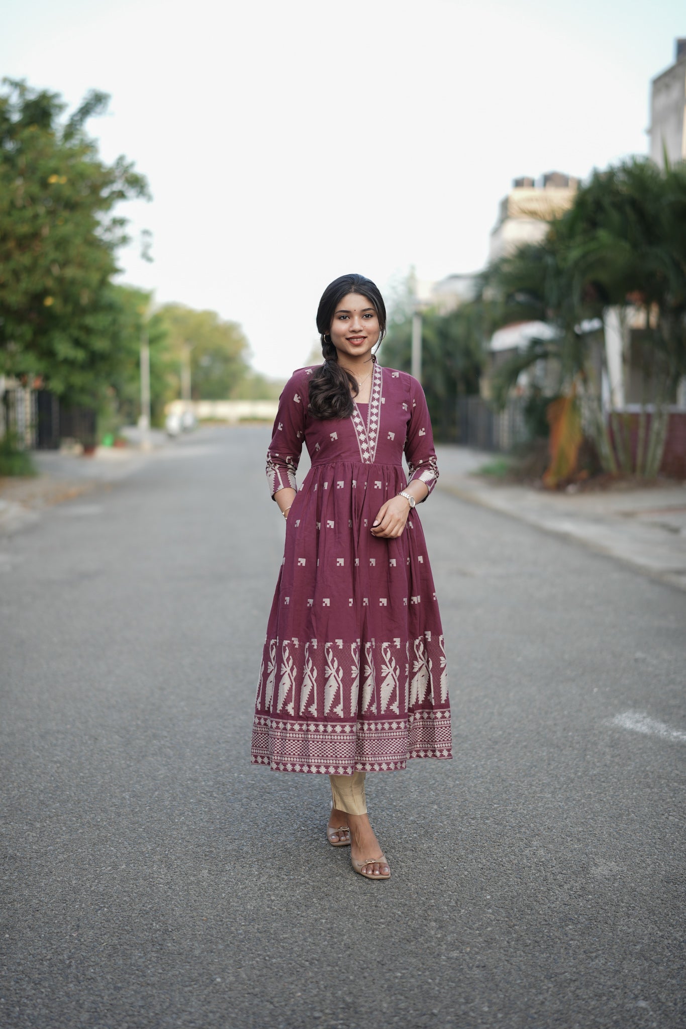 Maroon Muse maxi