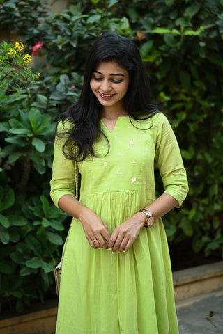 Mul cotton A-line Maxi