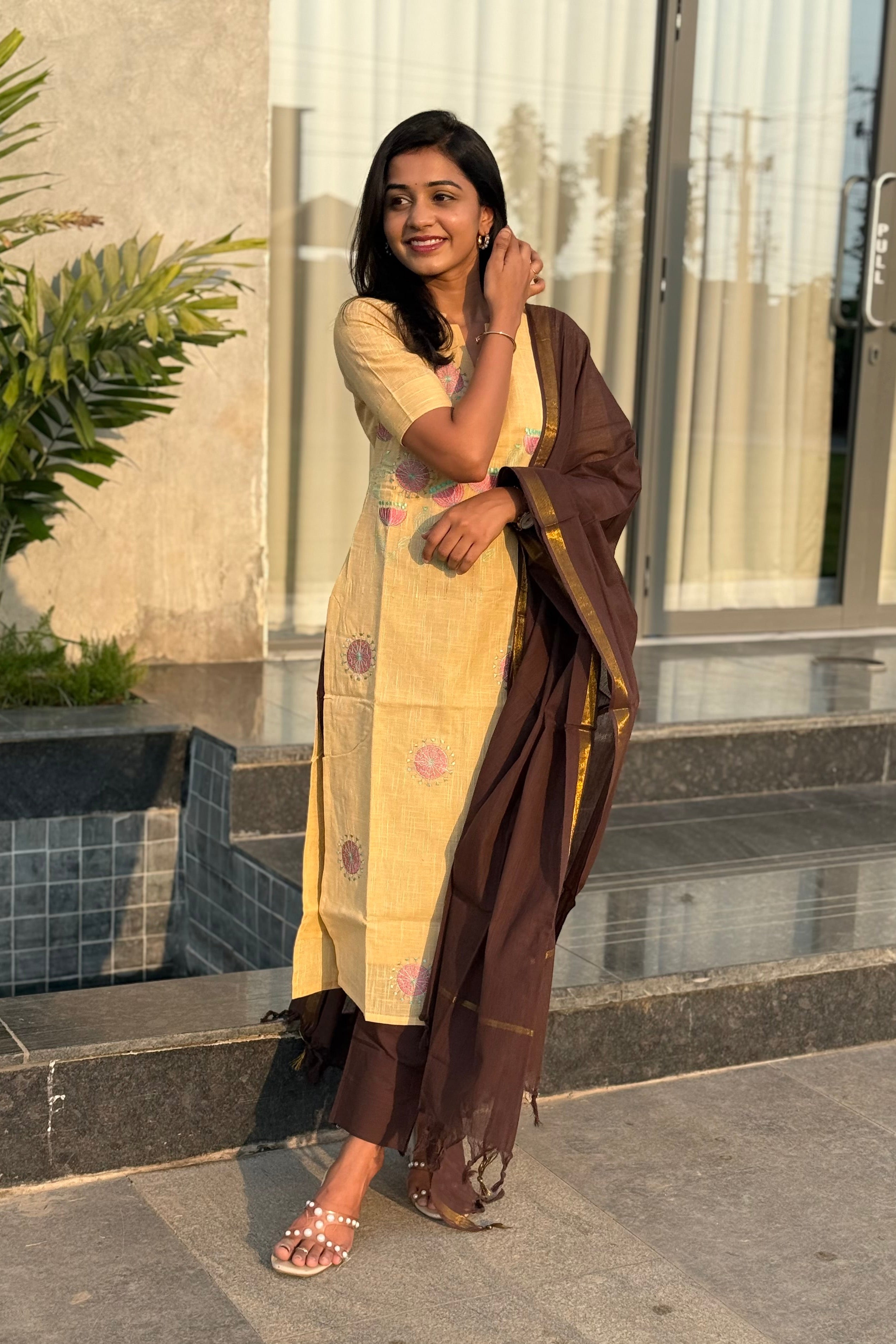 Sandalwood Petals 3 Piece Suit