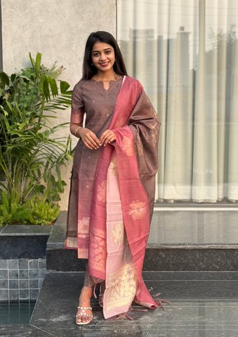 Rosy dusk ombre 3 piece suit