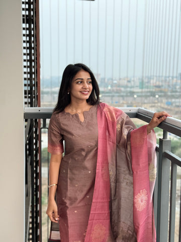 Rosy dusk ombre 3 piece suit