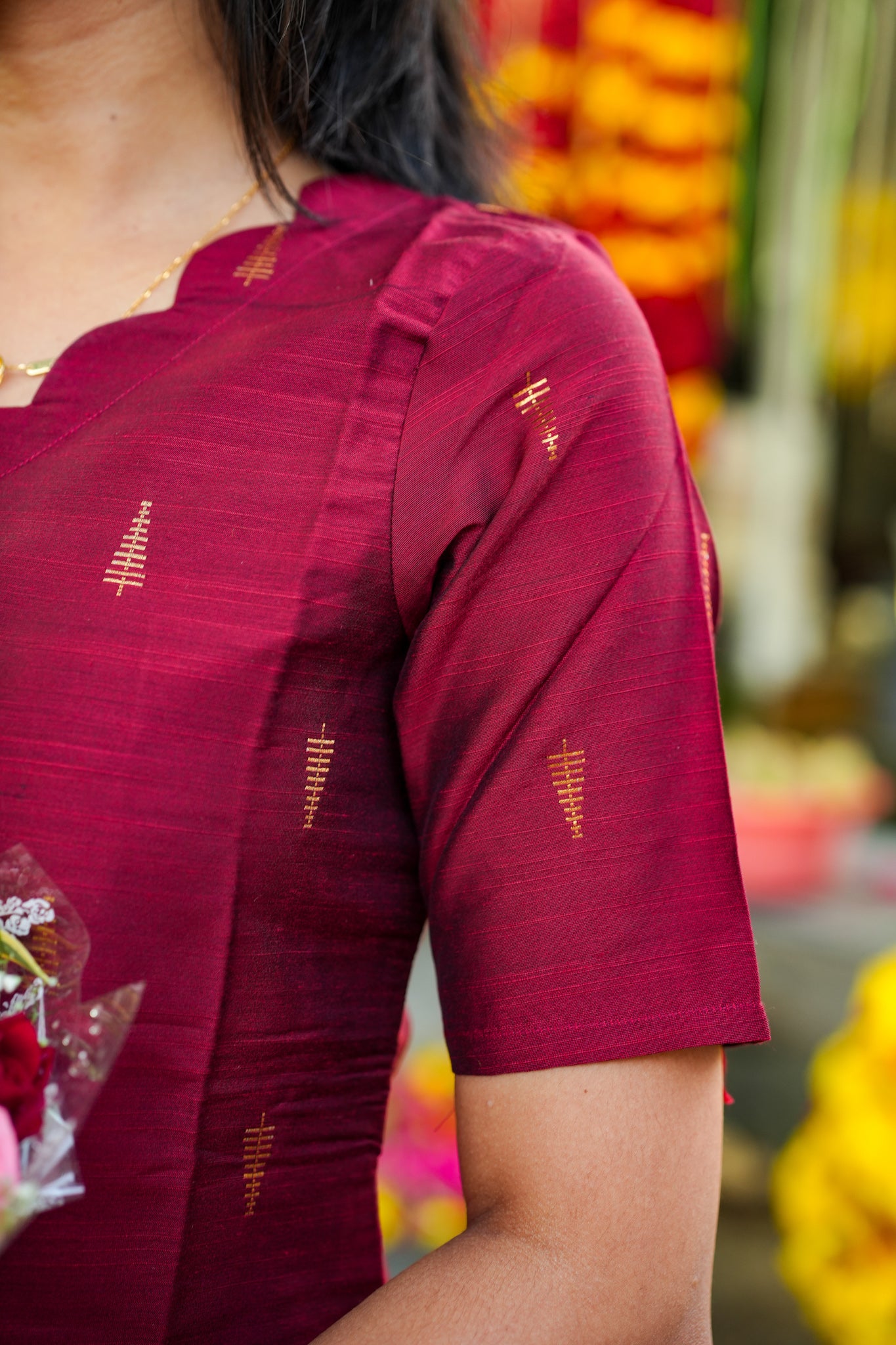 Raw silk kurta set
