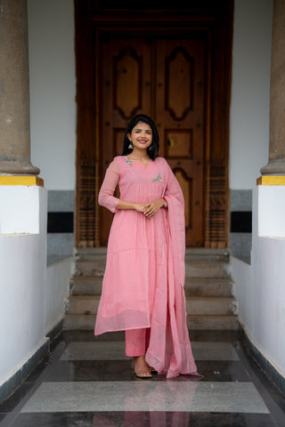 Floral blush 3 Piece Suit