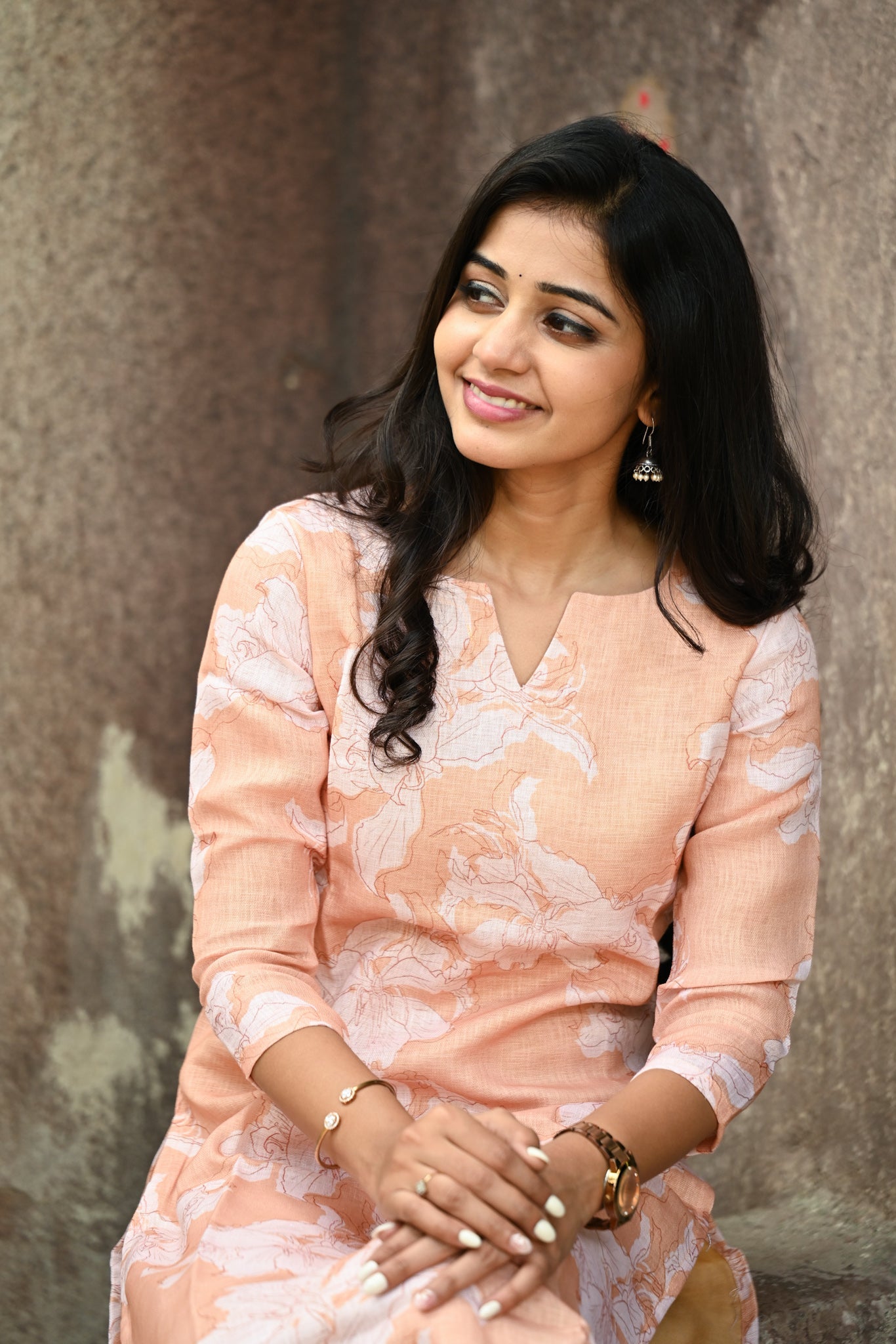 Apricot Aura Kurti