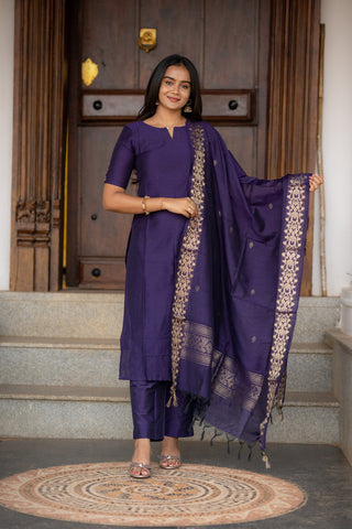Violet Dusk Rawsilk 3 pc suit