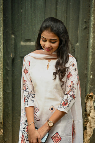 Muslin kurti and dupatta