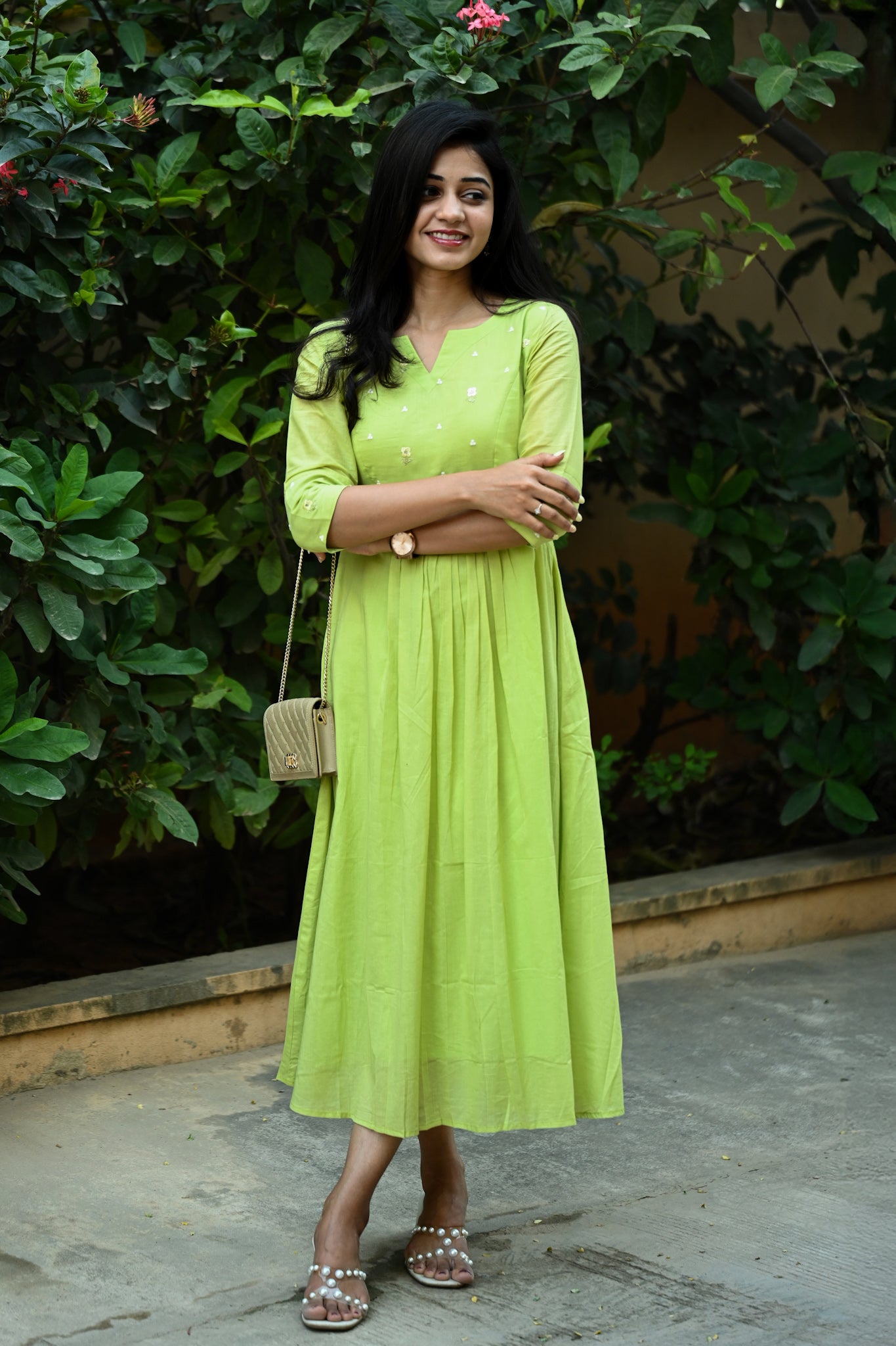 Mul cotton A-line Maxi