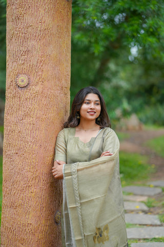 Shimmer Linen 3 piece suit