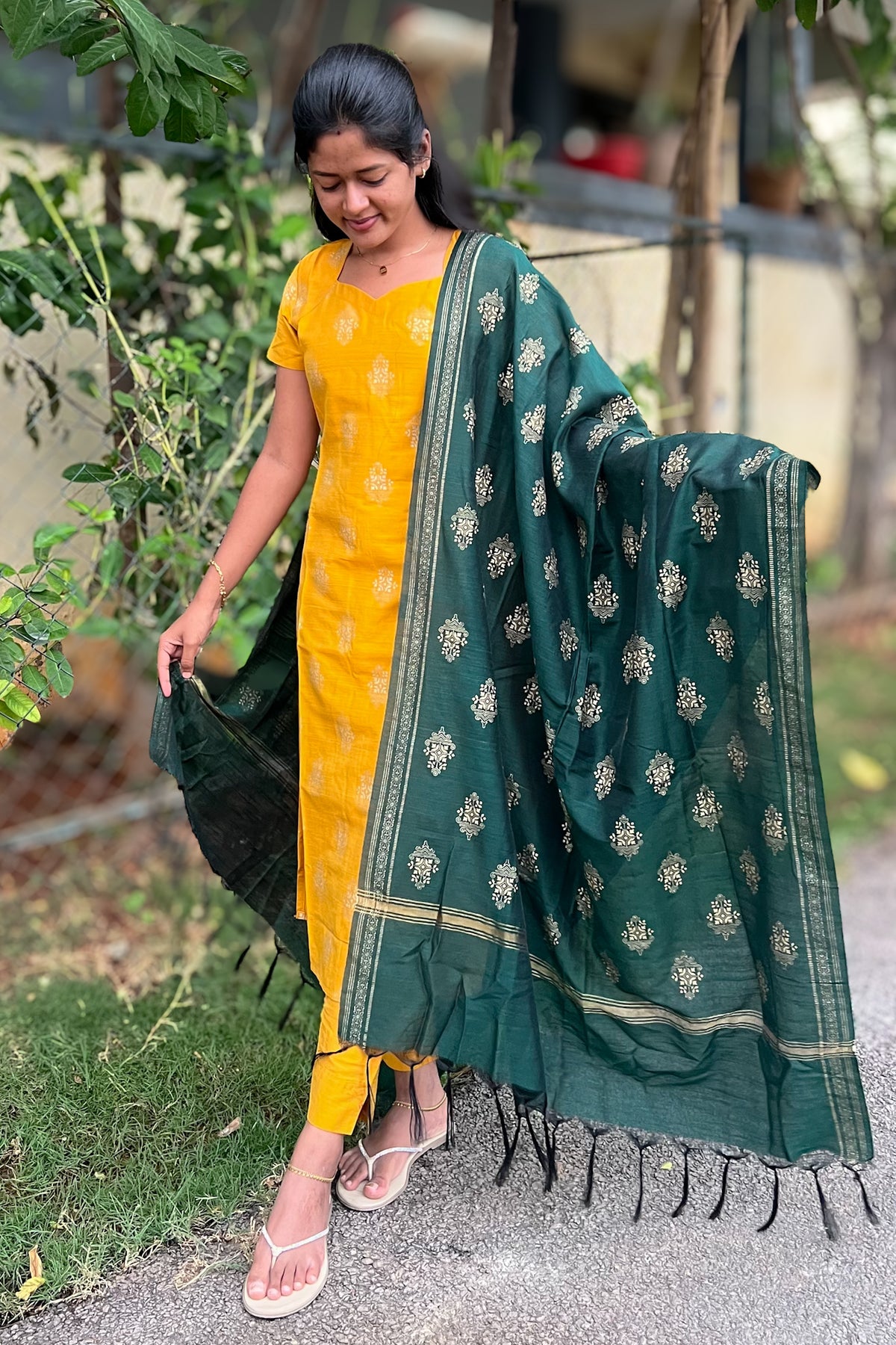 Yellow and green 3 piece suit