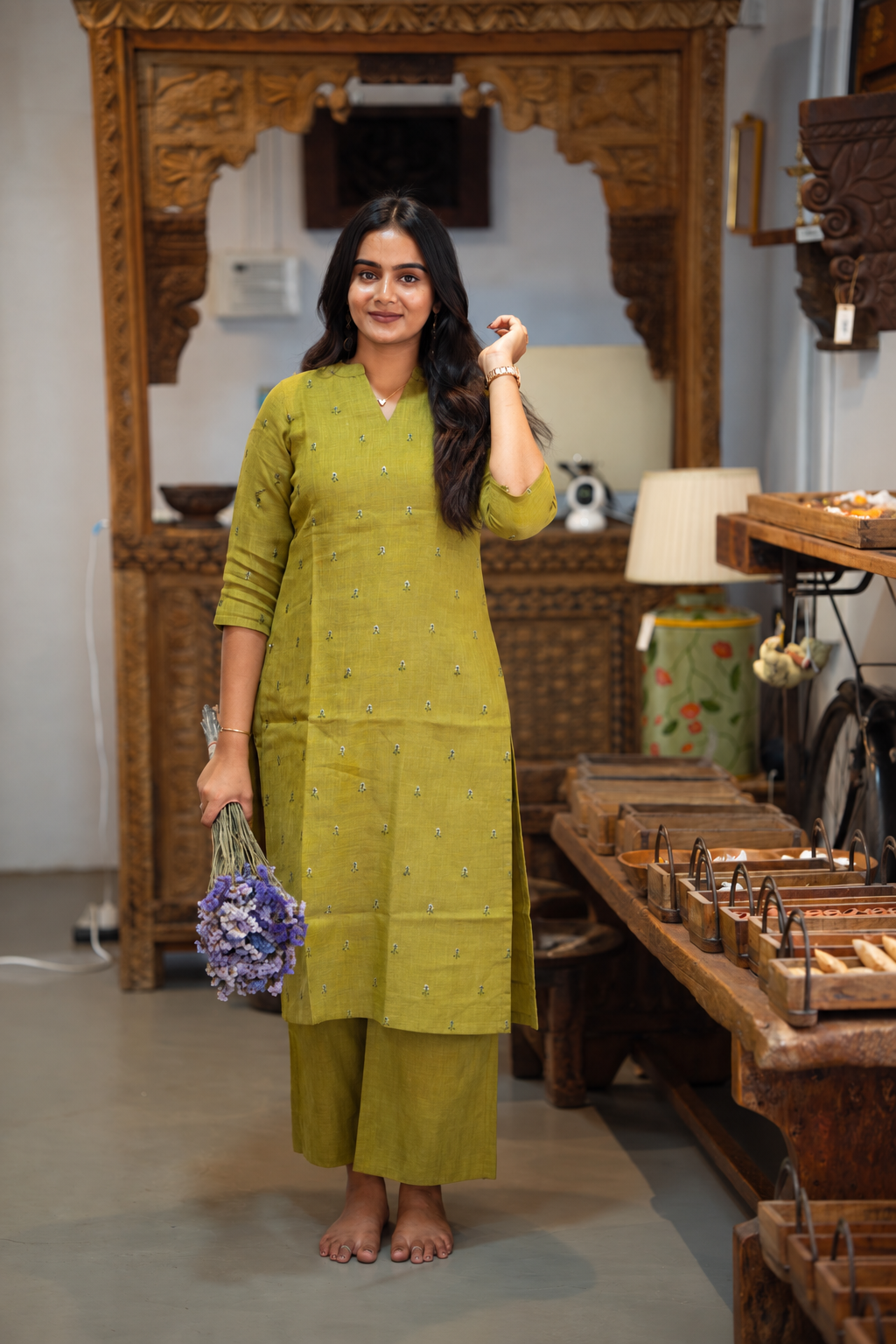 Autumn Mustard linen Coords