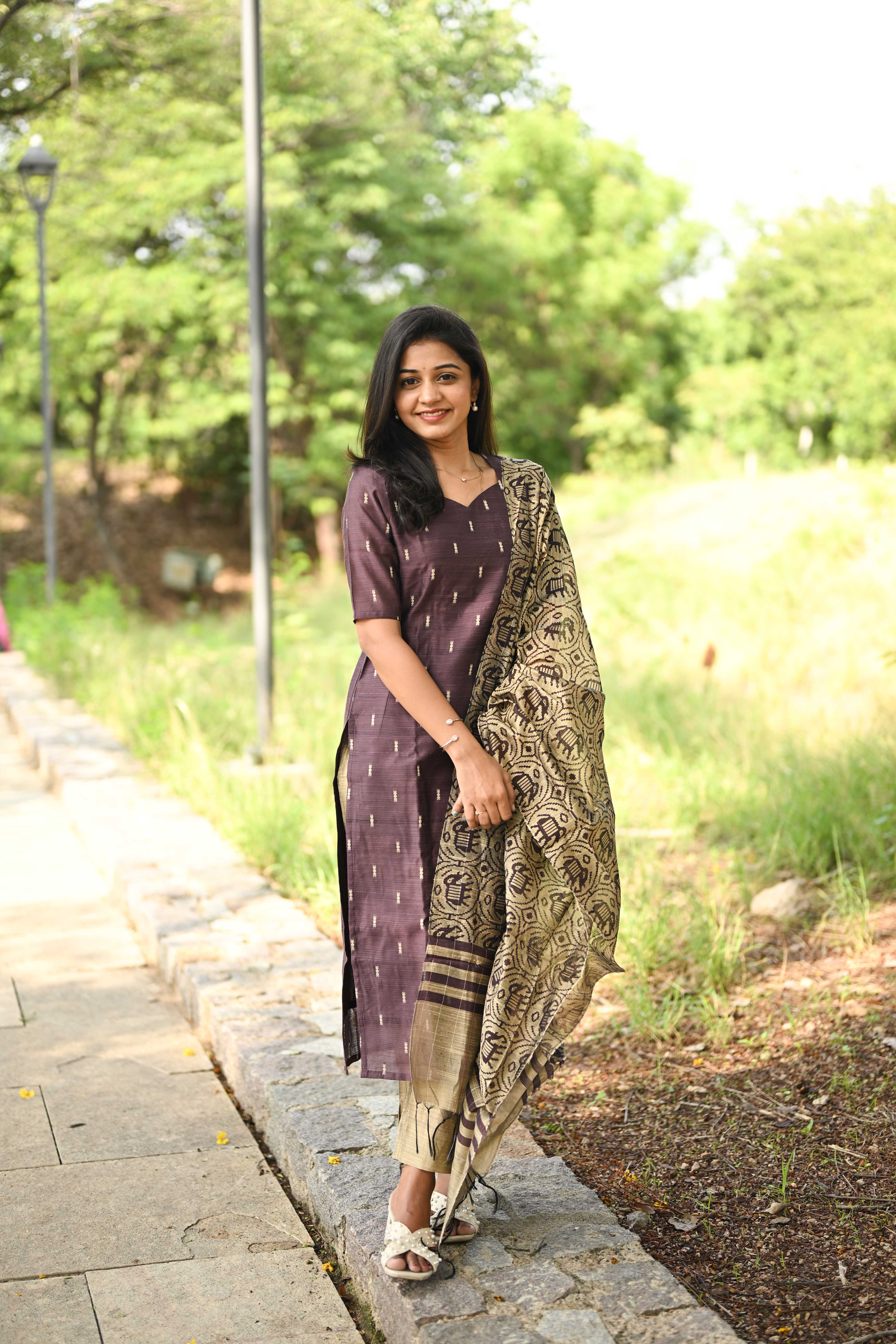 Vintage Plum Rawsilk 3 piece suit
