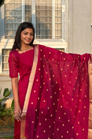 Silk Kurti and dupatta