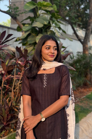 Black Luna kurti and dupatta