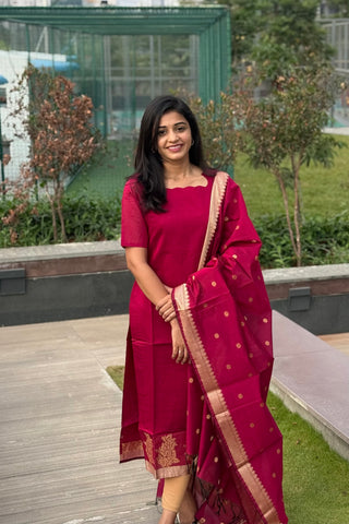 Silk Kurti and dupatta
